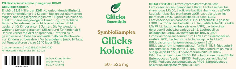 Glücks Kolonie (SymbioKomplex) - 30 Kapseln (Abo)