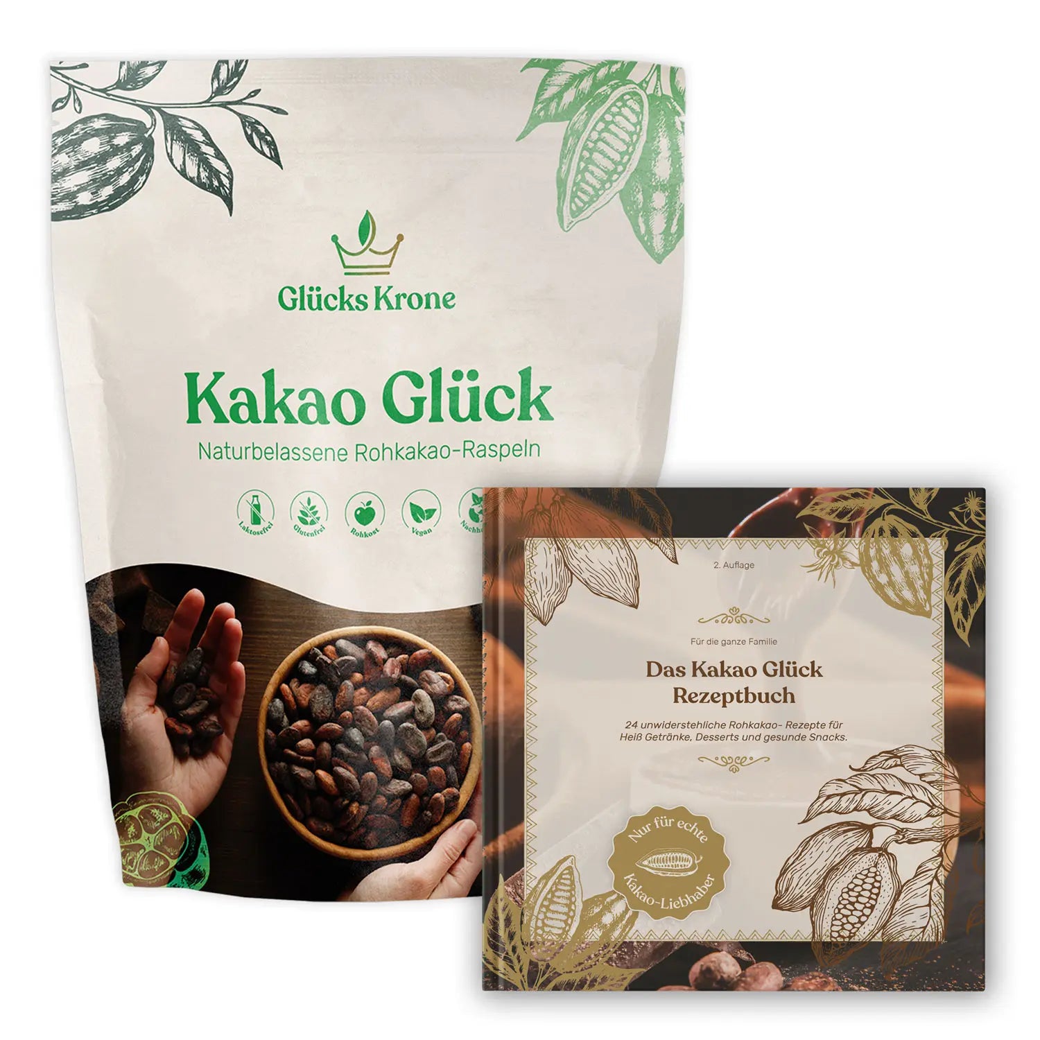 1 Kilo Bio Kakao Glück + Rezeptbuch