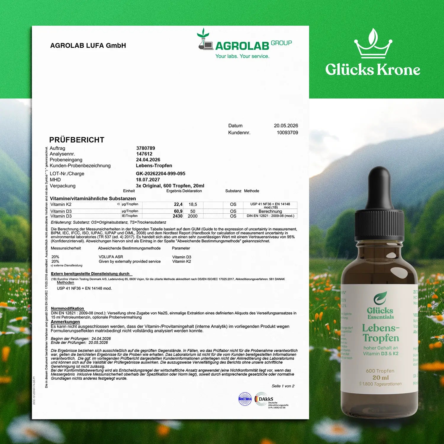 Lebens-Tropfen 2.000 IE (D3 & K2) - 20ml