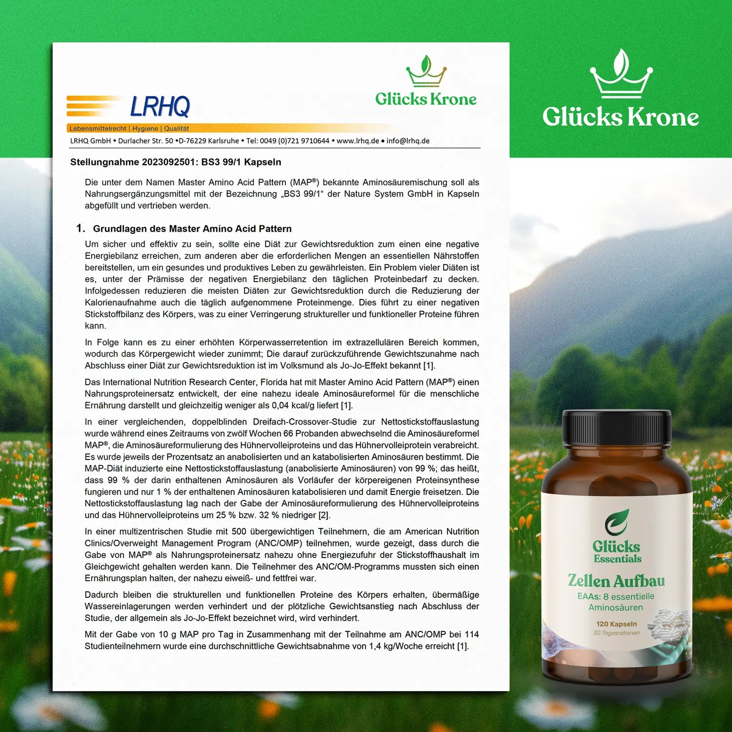 Zellenaufbau - EAAs essentielle Aminosäuren - 120 Stück