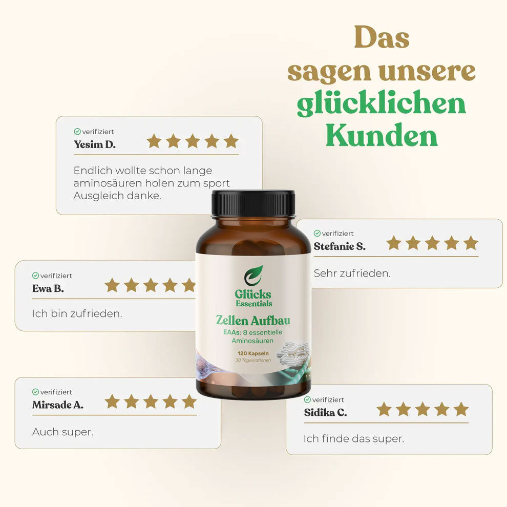 Zellenaufbau - EAAs essentielle Aminosäuren - 120 Stück