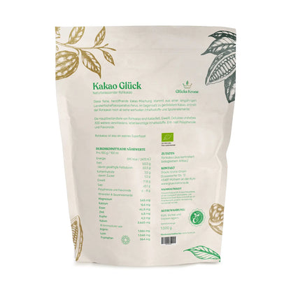 Bio Kakao Glück 1 kg (100% Bio Roh Kakao)