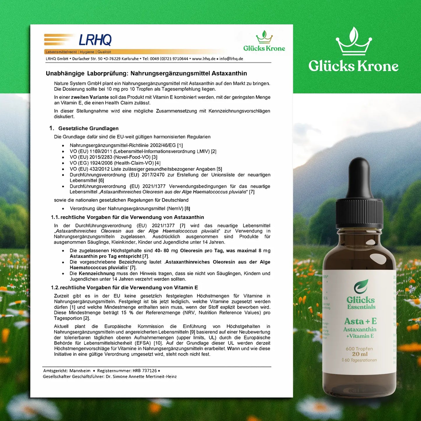 Asta + E - Astaxanthin + Vitamin E - 20 ml