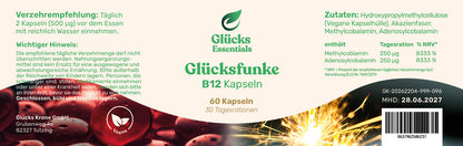 Glücksfunke - Vitamin B12 - 60 Kapseln