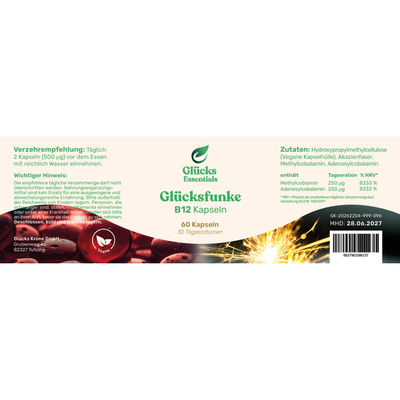 Glücksfunke - Vitamin B12 - 60 Kapseln