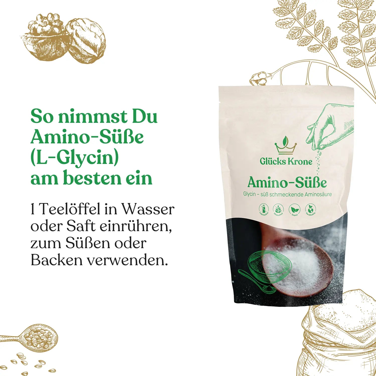 2x Amino-Süße (Alternative Süße aus Glycin)
