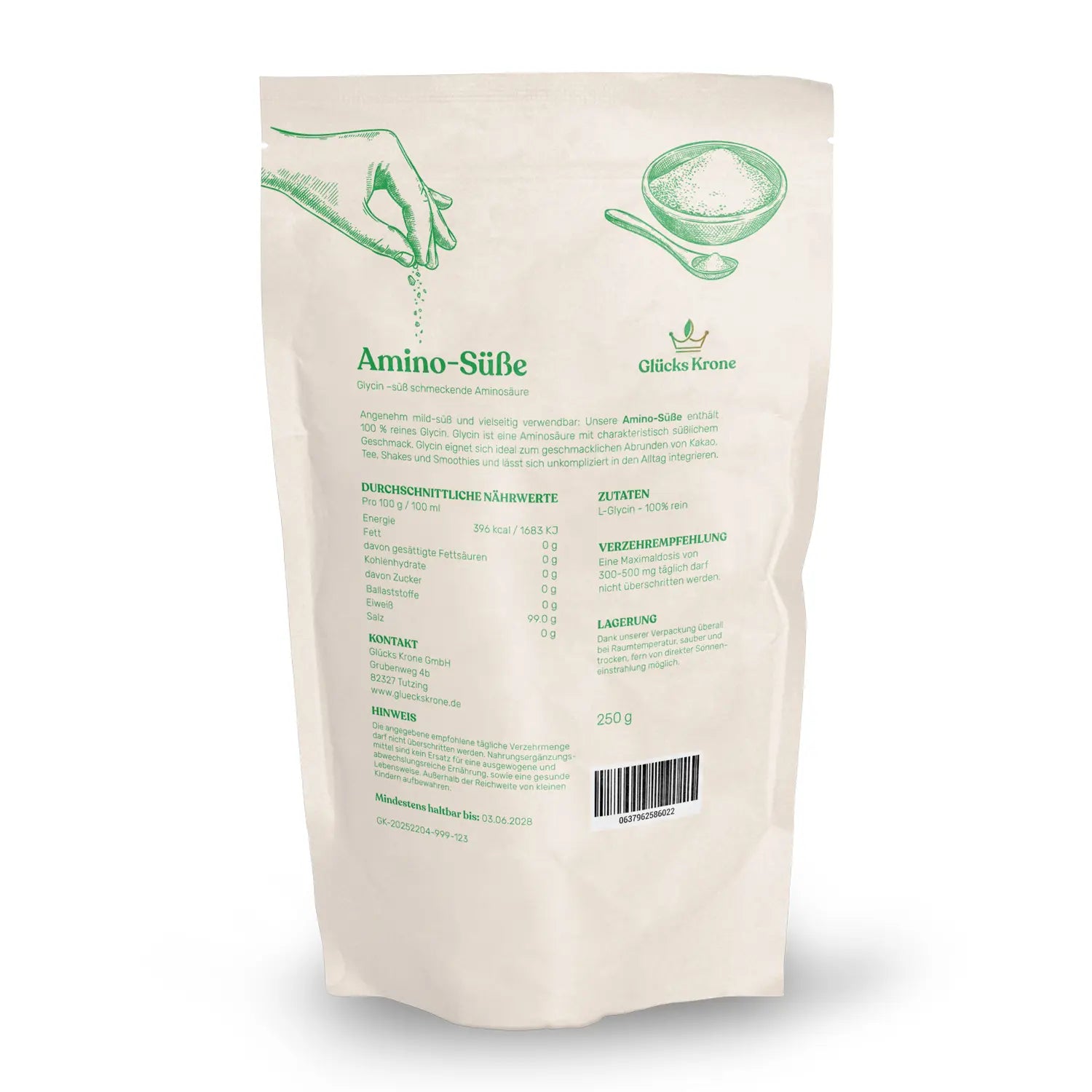 2x Amino-Süße (Alternative Süße aus Glycin)