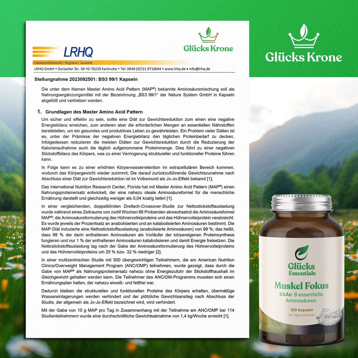Muskel Fokus - EAAs essentielle Aminosäuren - 120 Stück