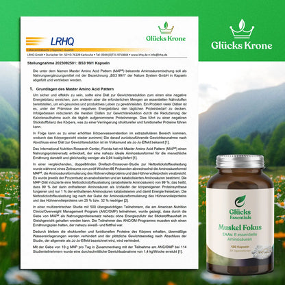 Muskel Fokus - EAAs essentielle Aminosäuren - 120 Stück