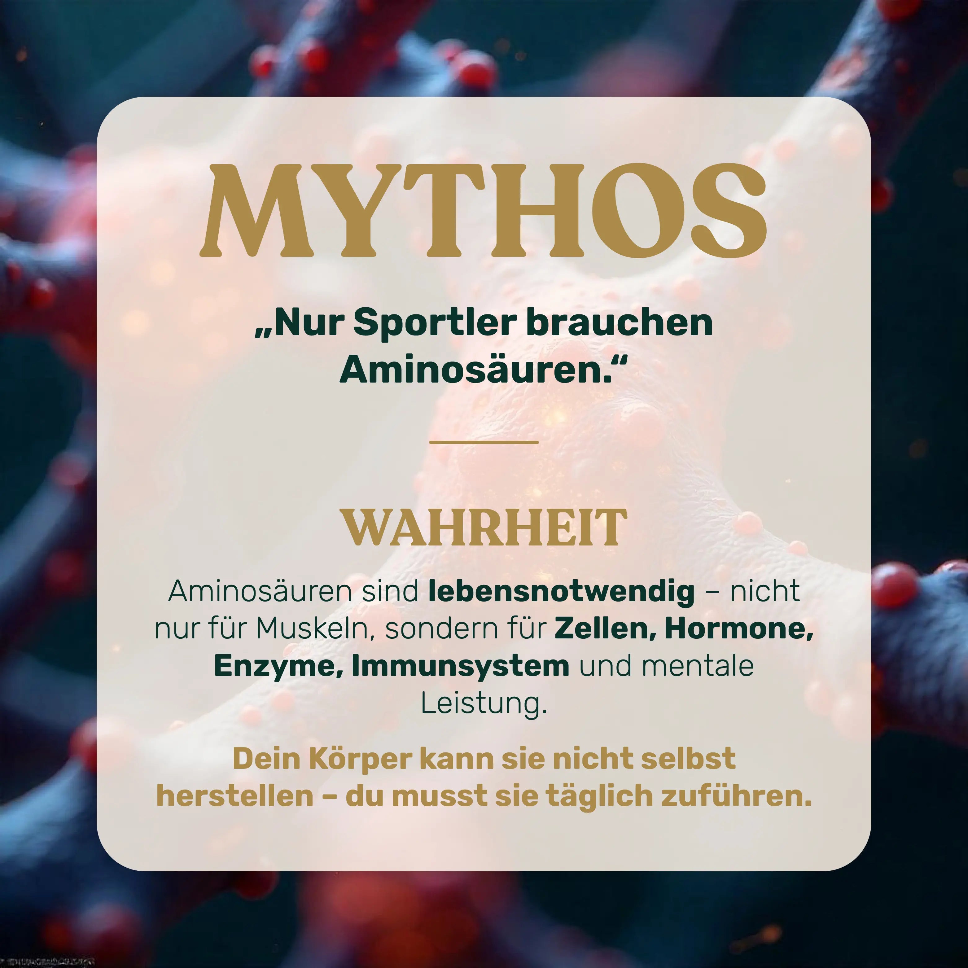 Zellenaufbau - EAAs essentielle Aminosäuren - 120 Stück
