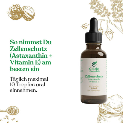 Zellenschutz - Astaxanthin + Vitamin E - 20 ml