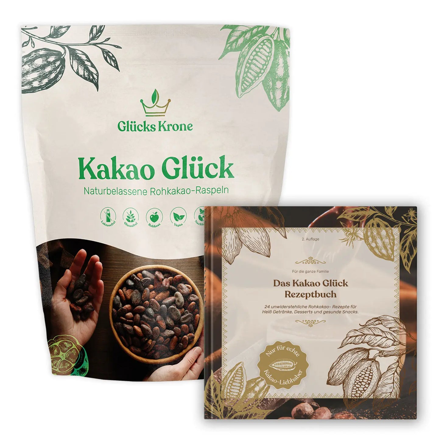 1 Kilo Kakao Glück Weihnachts-Bundle + Rezeptbuch