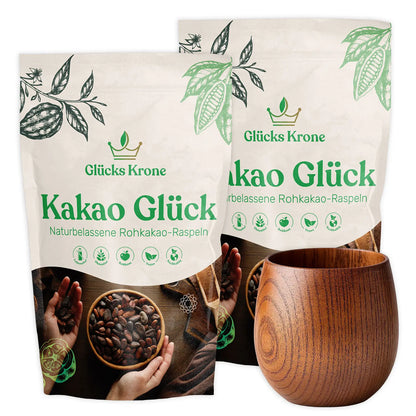Kakao Glück Bundle + Eichenholzbecher