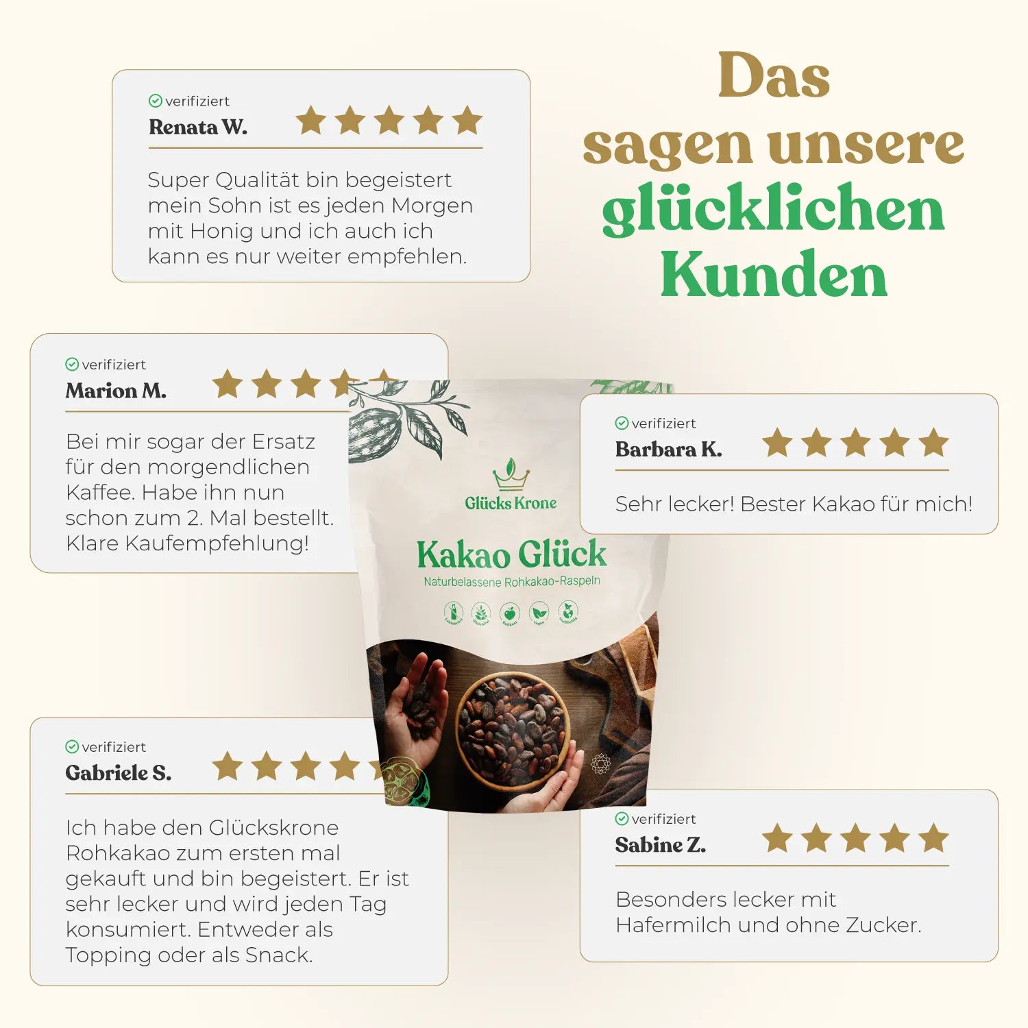 Bio Kakao Glück Bundle (2x250g) + Akazienholz-Becher
