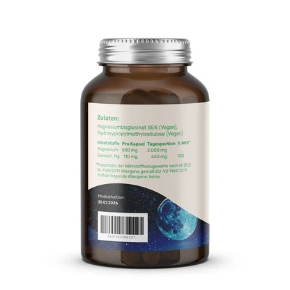 Tiefschlaf - Magnesium Bisglycinat - 120 Kapseln - 40 Tagesrationen