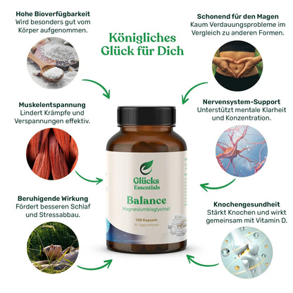 Balance (Magnesium Bisglycinat) - 120 Kapseln - 30 Tagesrationen