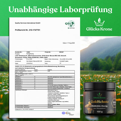GoldSchutz - Premium Manuka Honig - 550+ MGO - 150 g - aus Neuseeland