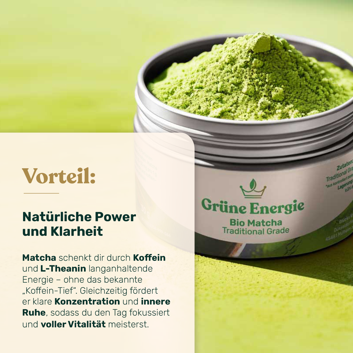 Grüne Energie - Bio Traditional Grade Matcha - 30g