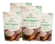 4 Stück Bio Flohsamenschalen - 250g