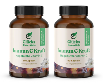 2 Stück Immun C Kraft - Vitamin C aus Hagebutte - 60 Kapseln