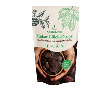 1 Stück Kakao GlücksDrops - Bio-Rohkakao-Drops mit Dattelsüße - 250 g