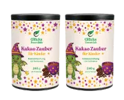2 Stück Kakao Zauber + gratis glücksi Buch - Kakaomischung für Kinder - 240 g