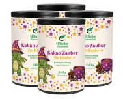 4 Stück Kakao Zauber + gratis glücksi Buch - Kakaomischung für Kinder - 240 g