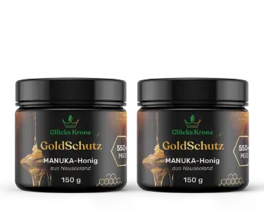 2 Stück GoldSchutz - Premium Manuka Honig - 550+ MGO - 150 g - aus Neuseeland