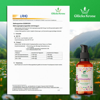 Schlauzauber + gratis glücksi Buch - Omega 3 DHA/EPA für Kinder - 50ml