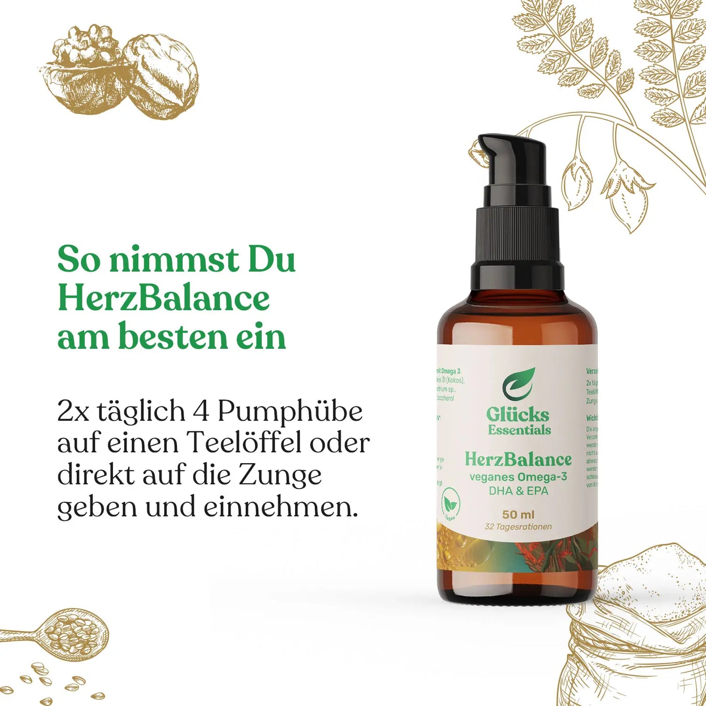 HerzBalance - Omega 3 DHA/EPA vegan - 50 ml