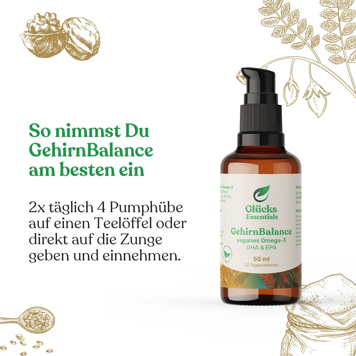 GehirnBalance - Omega 3 DHA/EPA vegan - 50 ml