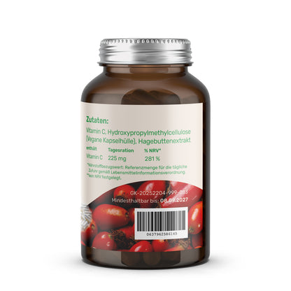 Immun C Kraft - Vitamin C aus Hagebutte - 60 Kapseln