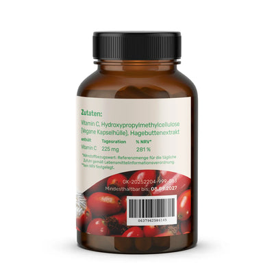 Immun C Kraft - Vitamin C aus Hagebutte - 60 Kapseln