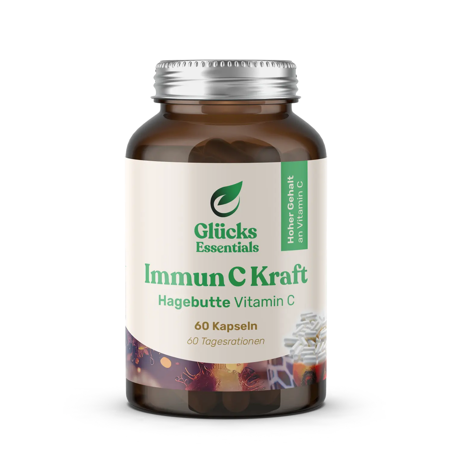 Immun C Kraft - Vitamin C aus Hagebutte - 60 Kapseln