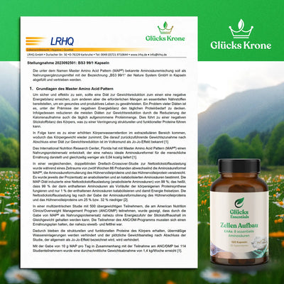 Zellenaufbau - EAAs essentielle Aminosäuren - 120 Stück