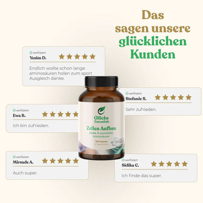 Zellenaufbau - EAAs essentielle Aminosäuren - 120 Stück